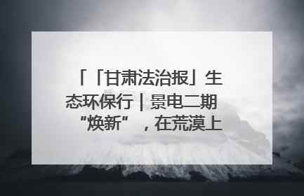 「甘肃法治报」生态环保行｜景电二期“焕新”，在荒漠上筑起一道绿色长城