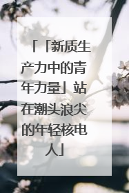 「新质生产力中的青年力量」站在潮头浪尖的年轻核电人