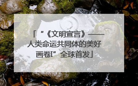 “《文明宣言》——人类命运共同体的美好画卷I”全球首发