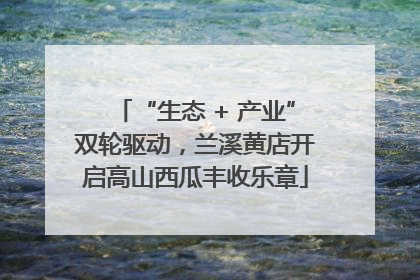 “生态 + 产业”双轮驱动，兰溪黄店开启高山西瓜丰收乐章