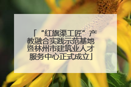 “红旗渠工匠”产教融合实践示范基地暨林州市建筑业人才服务中心正式成立