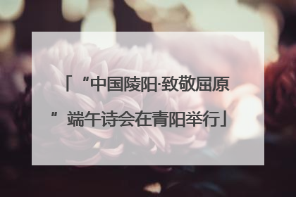 “中国陵阳·致敬屈原”端午诗会在青阳举行