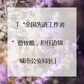 “全国先进工作者”贾牧樵，担任边境城市公安局长
