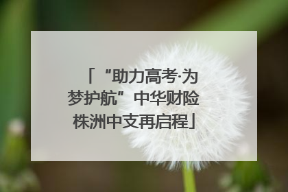 “助力高考·为梦护航”中华财险株洲中支再启程