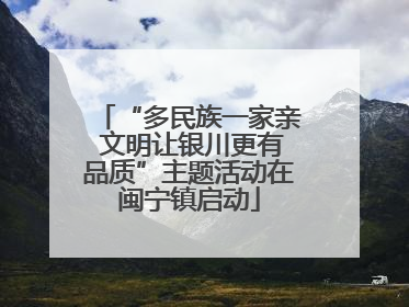 “多民族一家亲 文明让银川更有品质”主题活动在闽宁镇启动