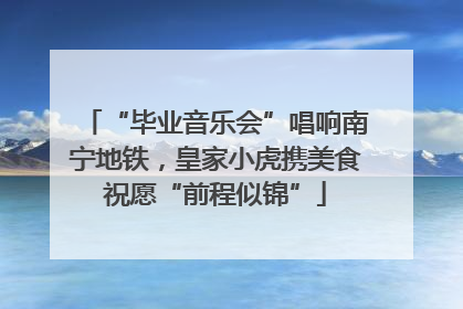 “毕业音乐会”唱响南宁地铁，皇家小虎携美食祝愿“前程似锦”