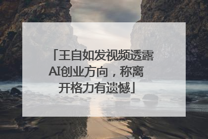 王自如发视频透露AI创业方向，称离开格力有遗憾