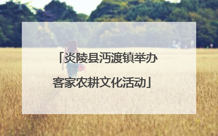 炎陵县沔渡镇举办客家农耕文化活动