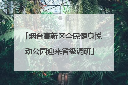 烟台高新区全民健身悦动公园迎来省级调研