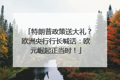 特朗普政策送大礼？欧洲央行行长喊话：欧元崛起正当时！
