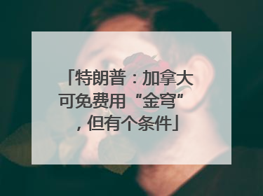 特朗普：加拿大可免费用“金穹”，但有个条件