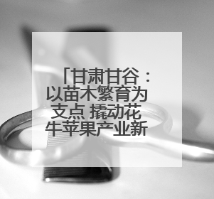 甘肃甘谷：以苗木繁育为支点 撬动花牛苹果产业新发展