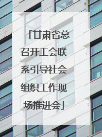 甘肃省总召开工会联系引导社会组织工作现场推进会
