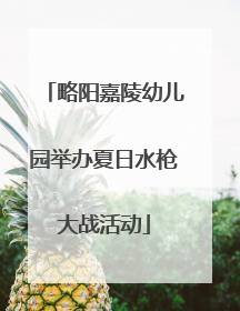 略阳嘉陵幼儿园举办夏日水枪大战活动