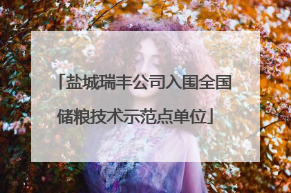 盐城瑞丰公司入围全国储粮技术示范点单位