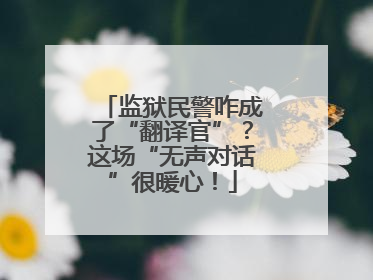 监狱民警咋成了“翻译官”？这场“无声对话”很暖心！