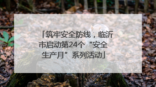 筑牢安全防线，临沂市启动第24个“安全生产月”系列活动