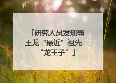 研究人员发现霸王龙“最近”祖先“龙王子”