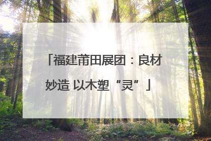 福建莆田展团：良材妙造 以木塑“灵”
