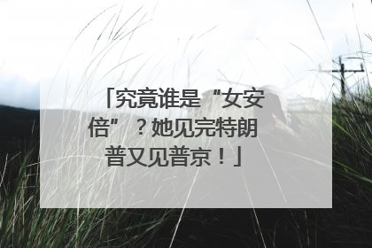 究竟谁是“女安倍”？她见完特朗普又见普京！