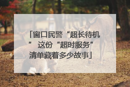窗口民警“超长待机” 这份“超时服务”清单藏着多少故事