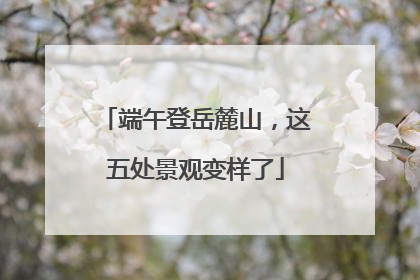 端午登岳麓山，这五处景观变样了
