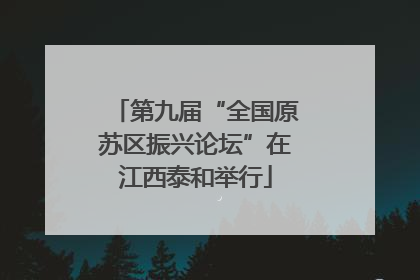 第九届“全国原苏区振兴论坛”在江西泰和举行