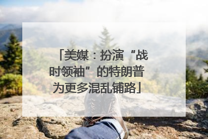 美媒：扮演“战时领袖”的特朗普为更多混乱铺路