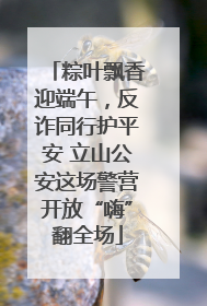 粽叶飘香迎端午，反诈同行护平安 立山公安这场警营开放“嗨”翻全场