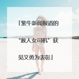 紫牛新闻报道的“救人女司机”获见义勇为表彰