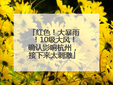 红色！大暴雨！10级大风！确认影响杭州，接下来太刺激