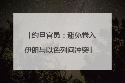 约旦官员：避免卷入伊朗与以色列间冲突