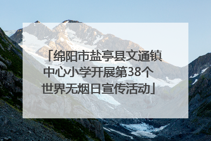 绵阳市盐亭县文通镇中心小学开展第38个世界无烟日宣传活动
