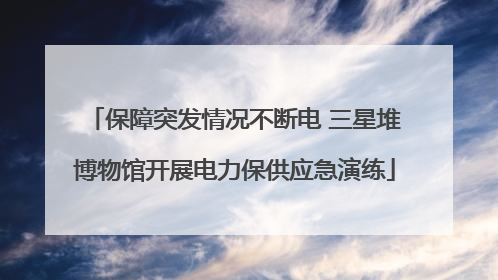 保障突发情况不断电 三星堆博物馆开展电力保供应急演练