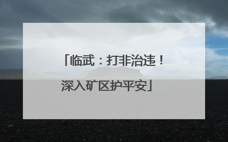 临武：打非治违！深入矿区护平安