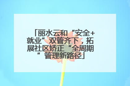 丽水云和“安全+就业”双管齐下，拓展社区矫正“全周期”管理新路径