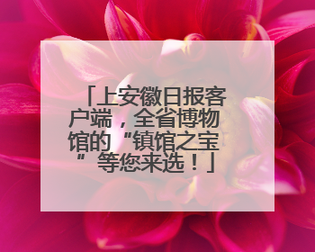 上安徽日报客户端，全省博物馆的“镇馆之宝”等您来选！