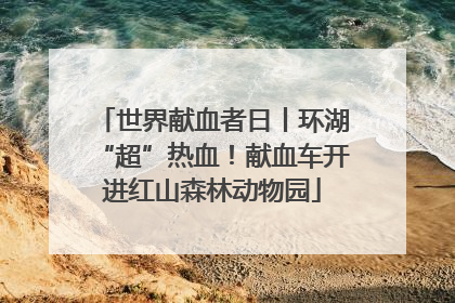 世界献血者日丨环湖“超”热血！献血车开进红山森林动物园