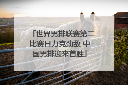 世界男排联赛第二比赛日力克劲敌 中国男排迎来首胜