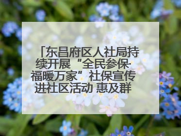 东昌府区人社局持续开展“全民参保·福暖万家”社保宣传进社区活动 惠及群众万余人