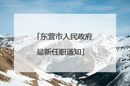 东营市人民政府最新任职通知