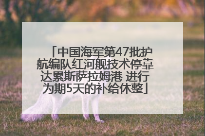 中国海军第47批护航编队红河舰技术停靠达累斯萨拉姆港 进行为期5天的补给休整