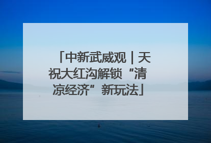 中新武威观｜天祝大红沟解锁“清凉经济”新玩法