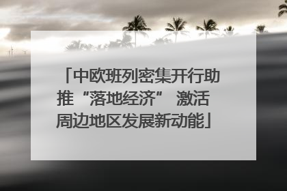 中欧班列密集开行助推“落地经济” 激活周边地区发展新动能