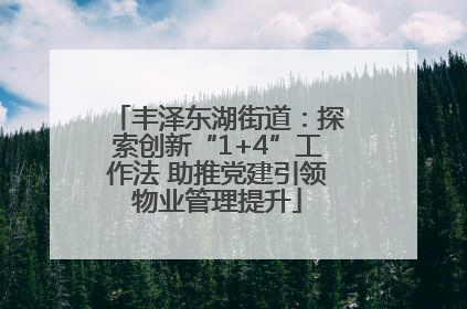 丰泽东湖街道：探索创新“1+4”工作法 助推党建引领物业管理提升