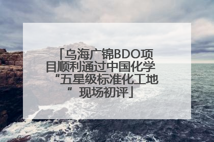 乌海广锦BDO项目顺利通过中国化学“五星级标准化工地”现场初评