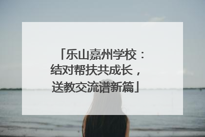 乐山嘉州学校：结对帮扶共成长，送教交流谱新篇