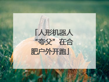 人形机器人“夸父”在合肥户外开跑