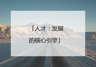 人才：发展的核心引擎