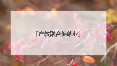 产教融合促就业